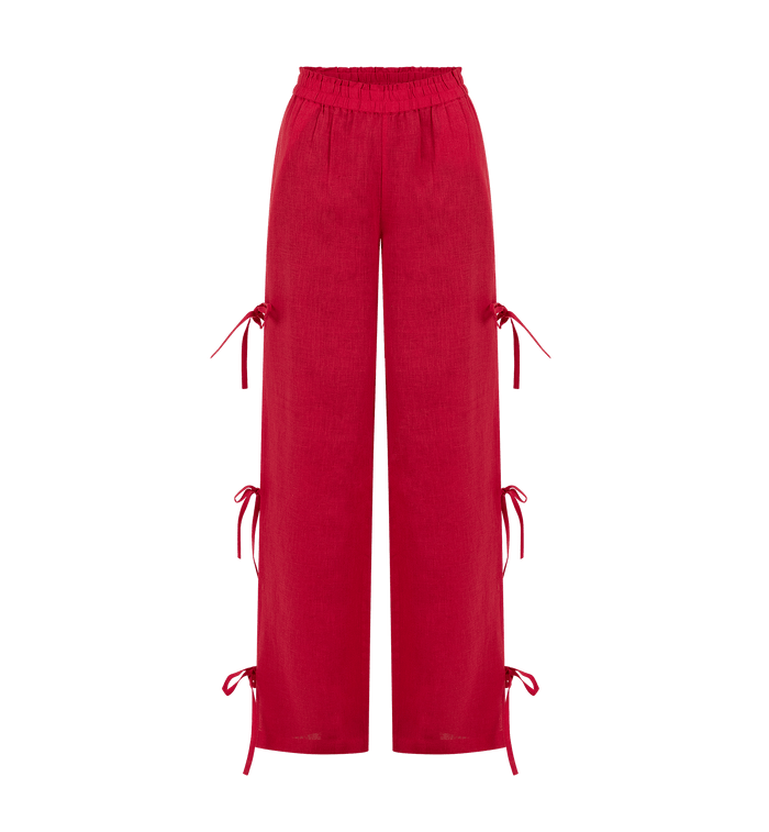 anna nina Ruby Bow Pants Red