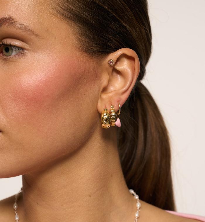 Anna Nina Sable Hoop Earrings Gold Plated