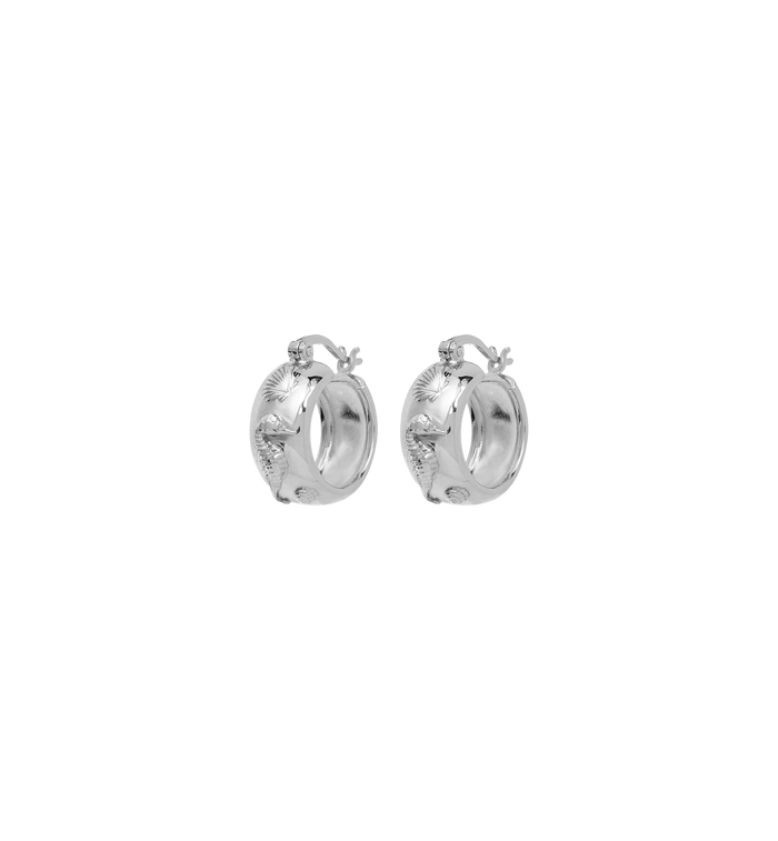 Anna Nina Sable Hoop Earrings Gold Plated