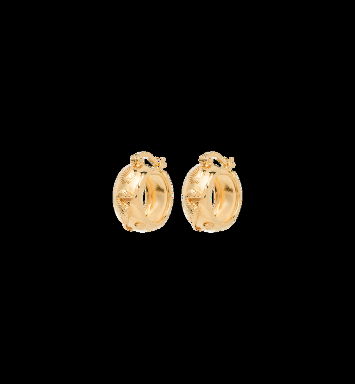 anna nina Sable Hoop Earrings Gold Plated