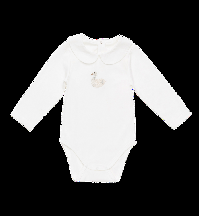 anna nina Shimmer Swan Bodysuit White