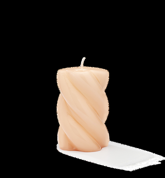 anna nina Short Twisted Blunt Candle Nude