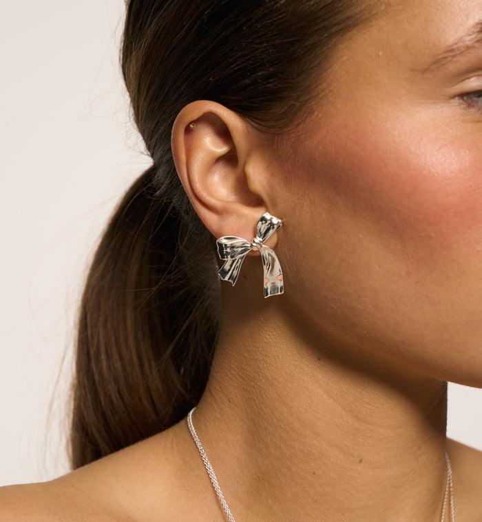 Anna Nina Single Big Bow Stud Gold Plated