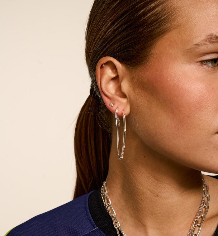 Anna Nina Single Blossom Stud Silver