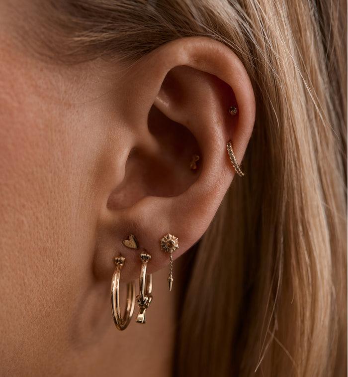 Anna Nina Single Coronal Rain Stud Earring 14K