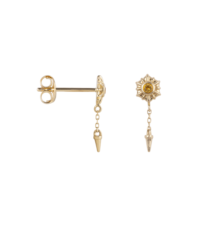 anna nina Single Coronal Rain Stud Earring 14K