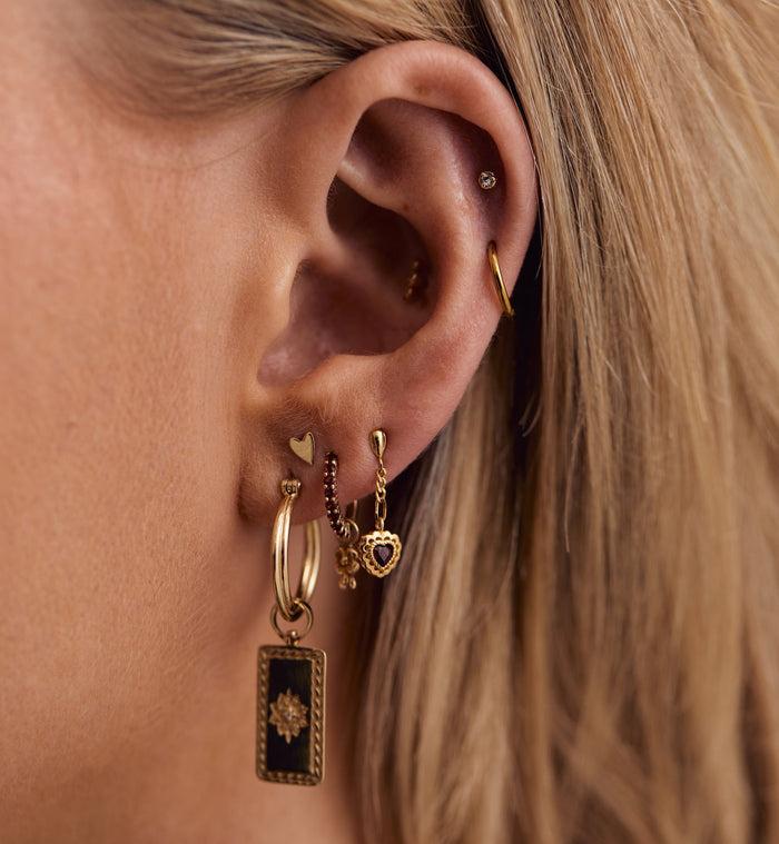 Anna Nina Single Distant Lover Stud Earring 14K