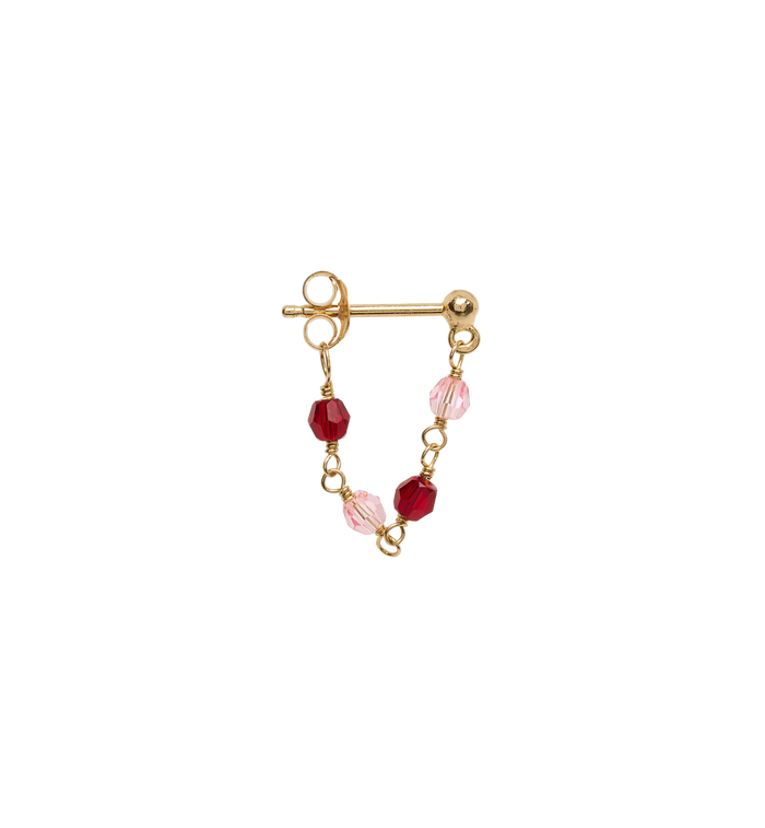 anna nina Single La Vie En Rose Chain Stud Silver