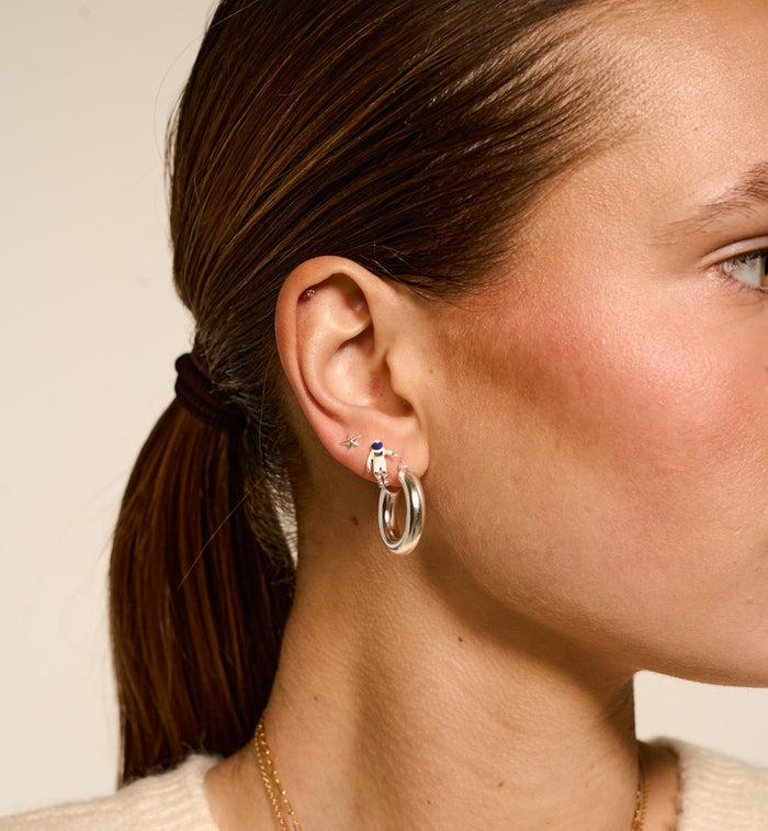 Anna Nina Single Lonely Star Stud Silver