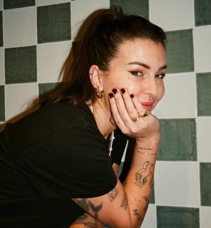 Anna Nina Single Lucky Talisman Stud Earring 14K