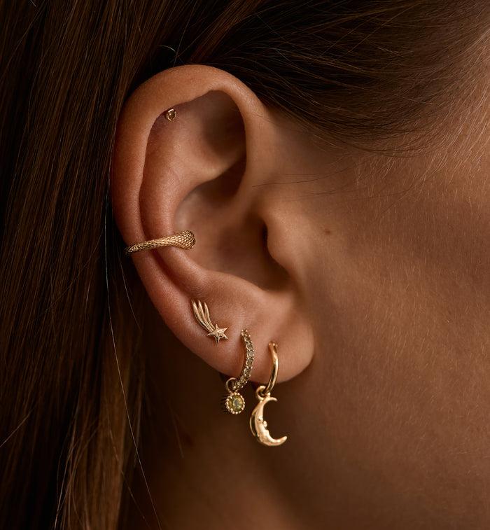 Anna Nina Single Meteor Stud Earring 14K