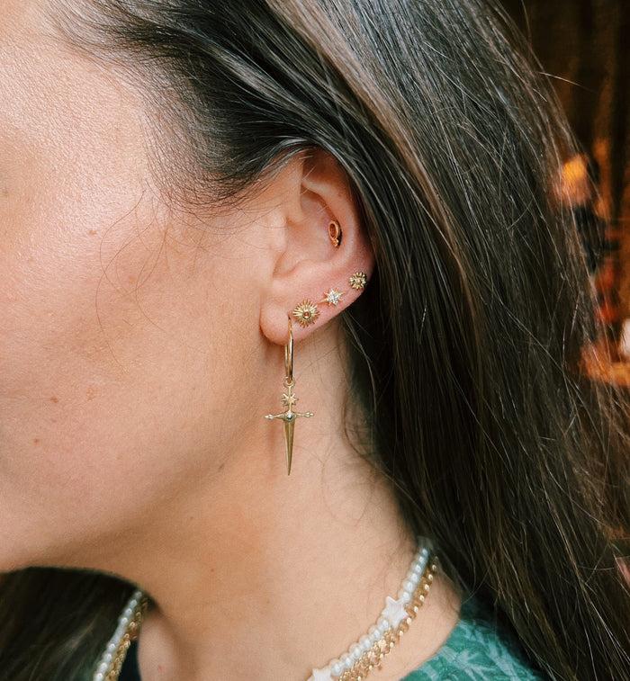 Anna Nina Single Mimosa Stud Earring 14K