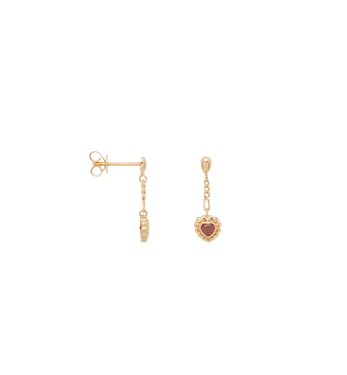Anna Nina Single Pure Love Chain Stud Earring 14K