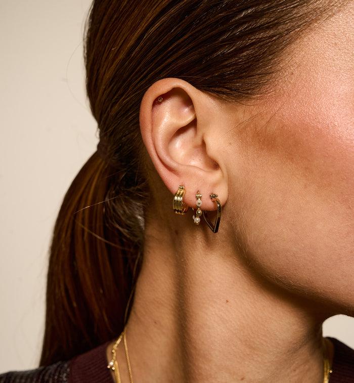 Anna Nina Single Purity Ring Earring Silver