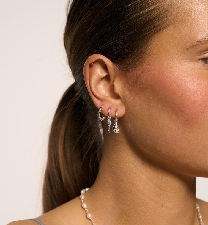 Anna Nina Single Sardine Ring Earring Silver