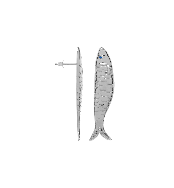 Anna Nina Single Sardine Stud Gold Plated