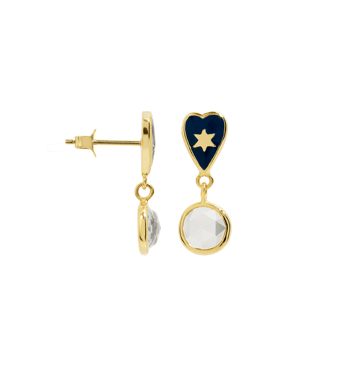 anna nina Single Sky Rain Stud Earring 14K