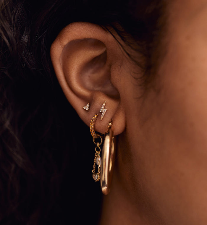 Anna Nina Single Struck By You Stud Earring 14K