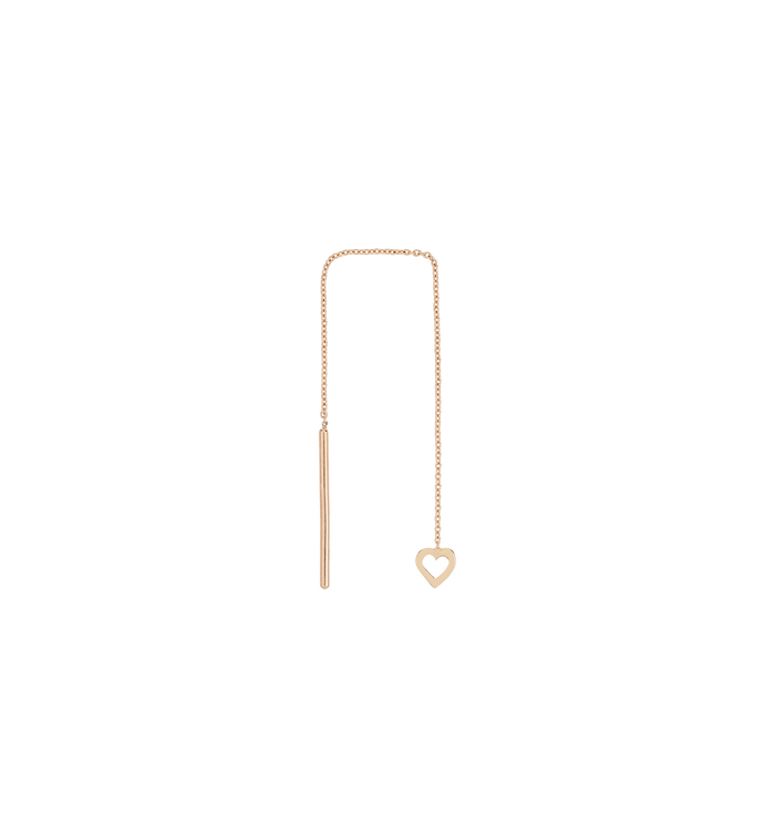 anna nina Single Veto Bar Chain Earring 14K