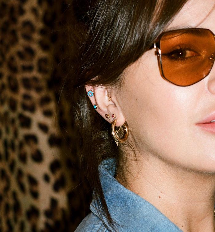 Anna Nina Single Wondrous Dahlia Stud Earring 14K