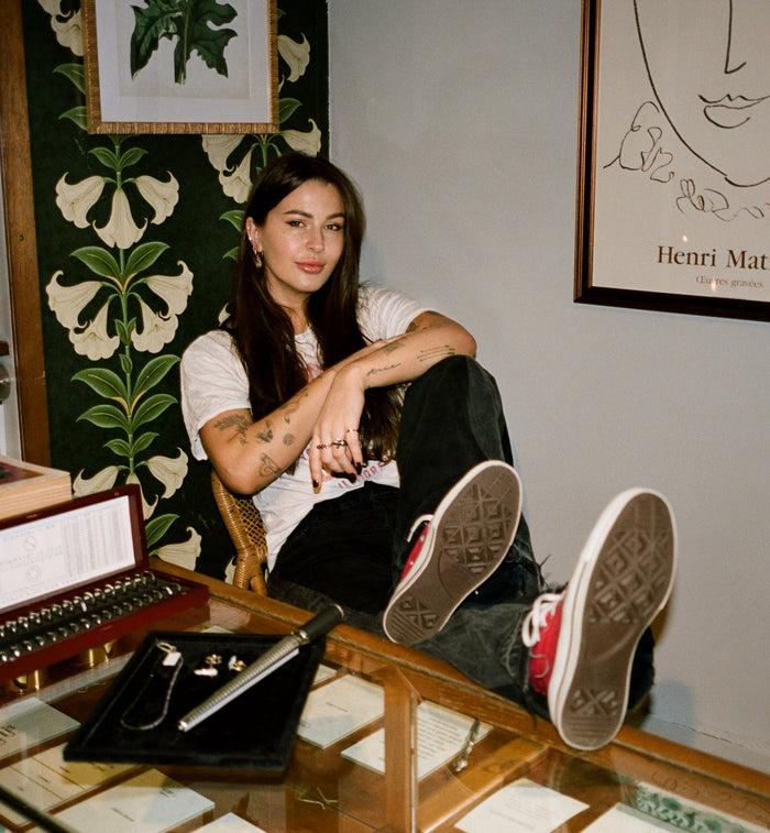 Anna Nina Single Wondrous Dahlia Stud Earring 14K