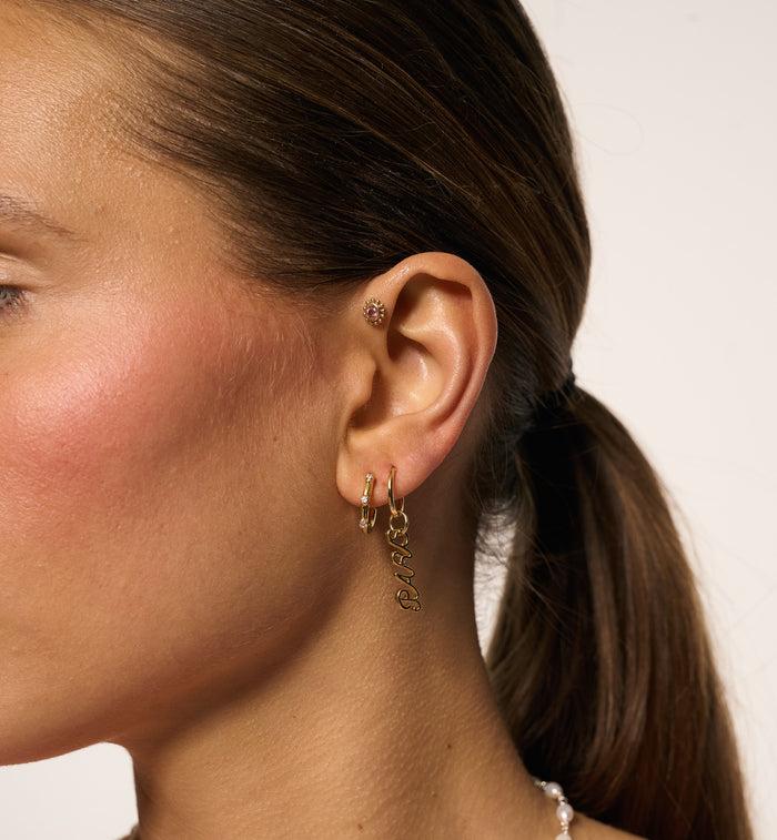 Anna Nina Small Lumière Hoop Earrings Gold Plated