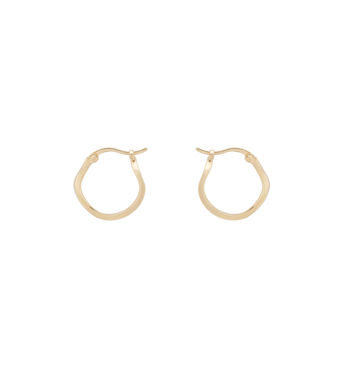 Anna Nina Small Organic Hoop Earrings Silver