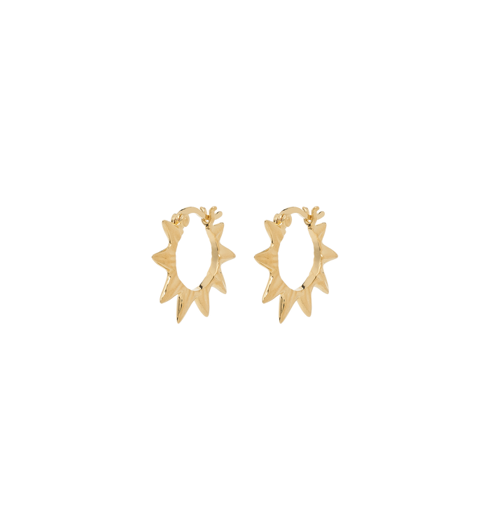 Anna Nina Small Soleil Hoop Earrings Gold Plated