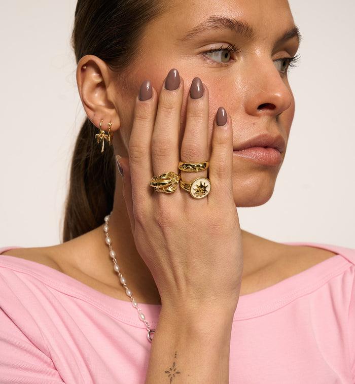 Anna Nina Soleil Ring Gold Plated