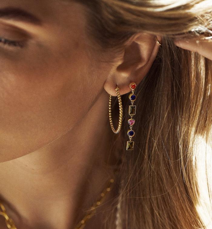 Anna Nina Solstice Big Hoop Earrings Gold Plated