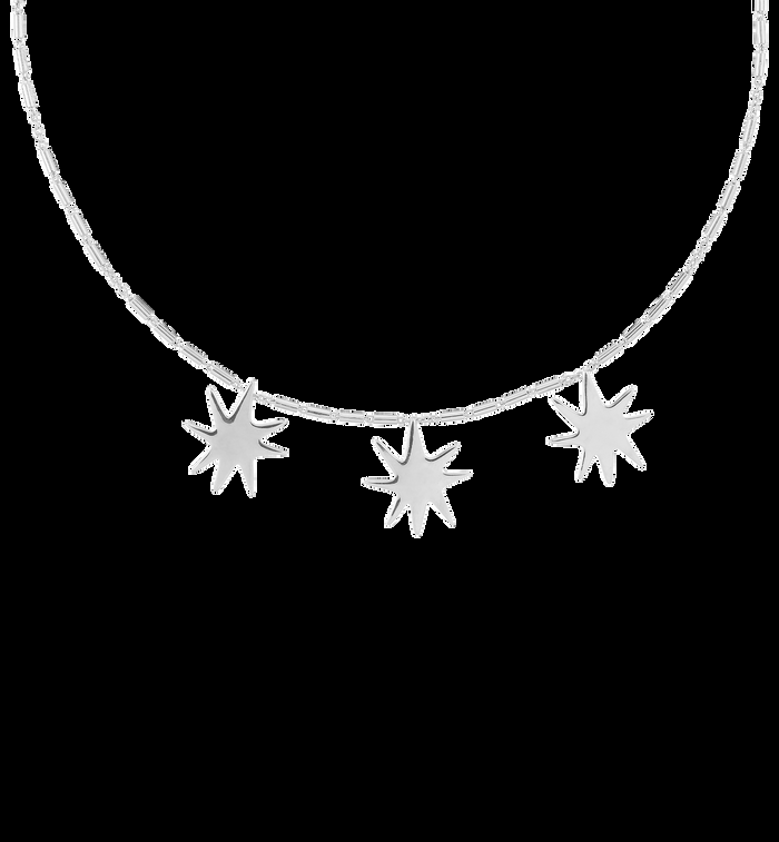 Anna Nina Stars Aligned Necklace Silver