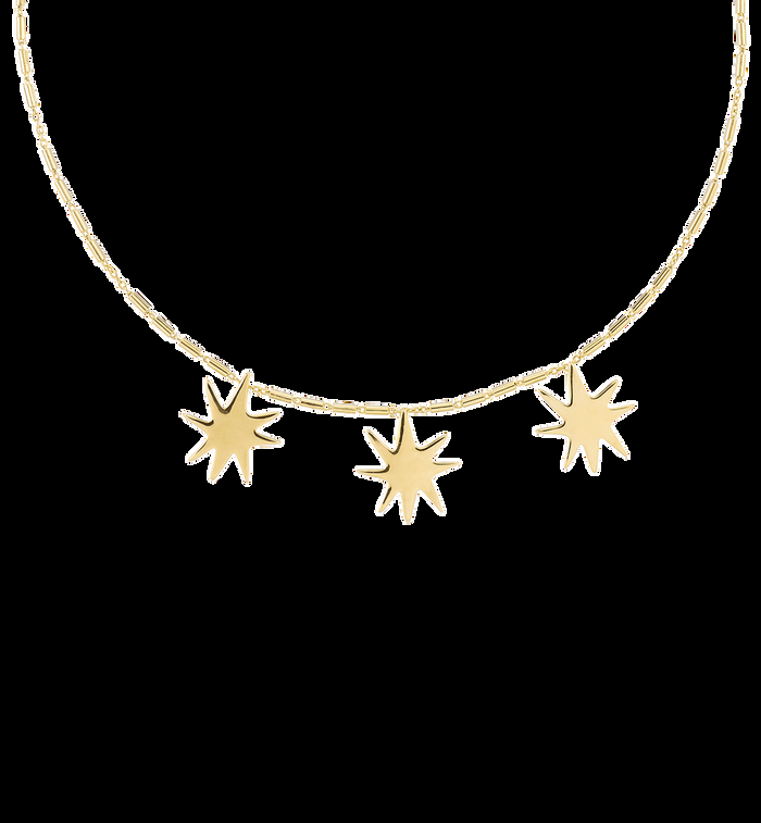 anna nina Stars Aligned Necklace Silver