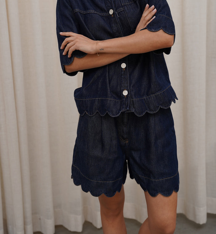 Anna Nina Stella Nova Dark Denim Shirt Black