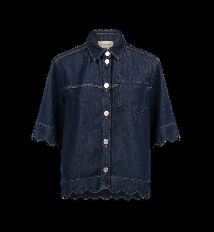 anna nina Stella Nova Dark Denim Shirt Black