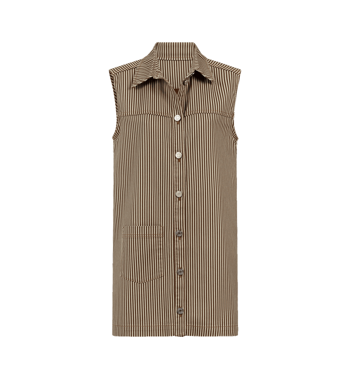 anna nina Stella Nova Striped Denim Dress Green