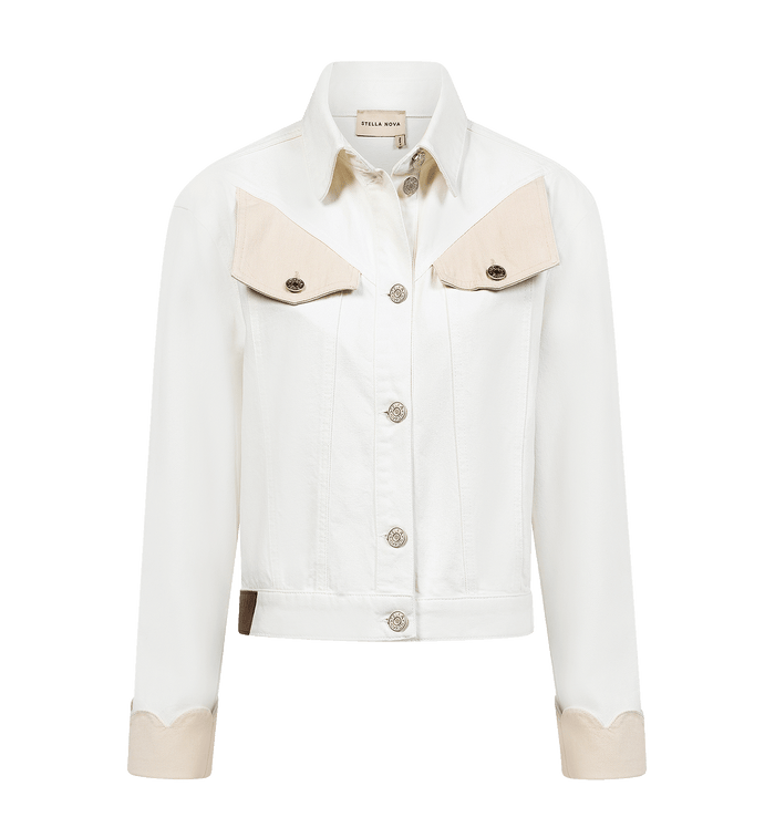 anna nina Stella Nova Two-Toned Jacket White