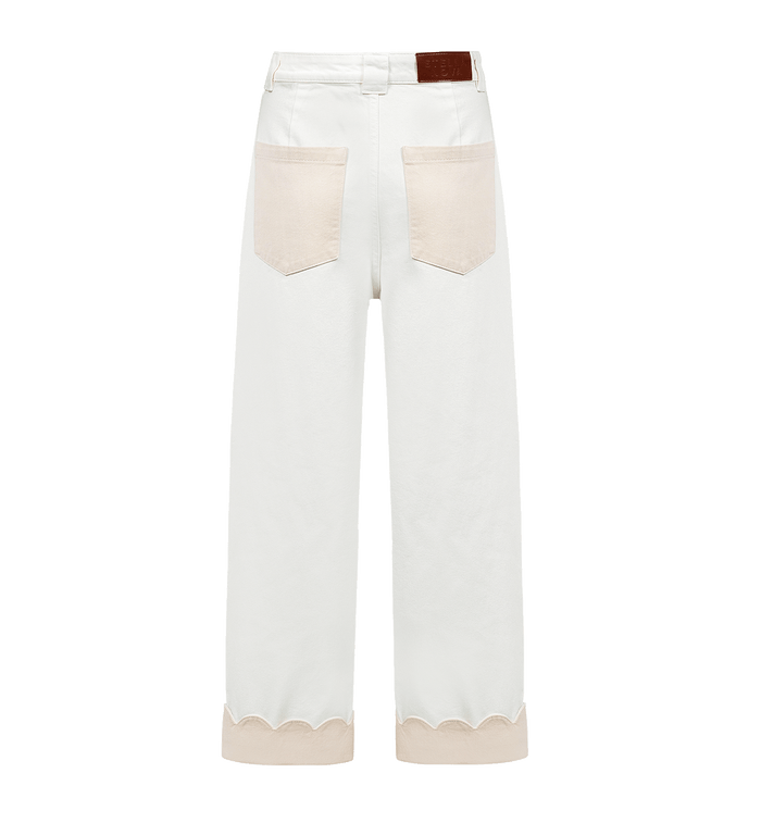Anna Nina Stella Nova Two-Toned Pants White