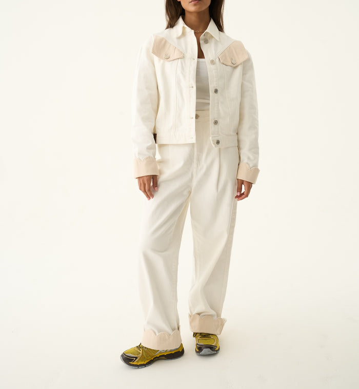 Anna Nina Stella Nova Two-Toned Pants White
