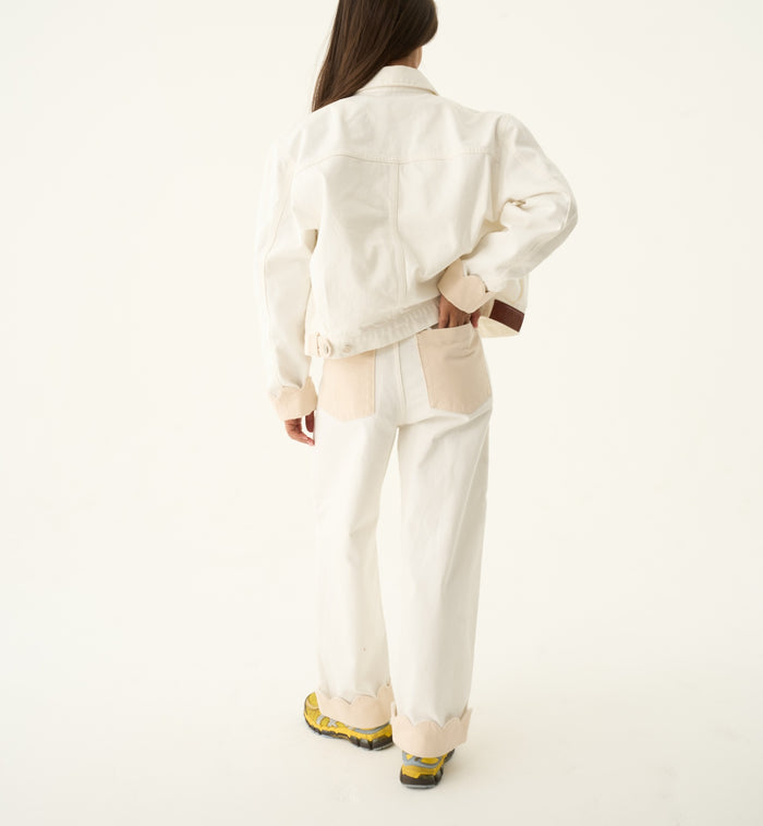 Anna Nina Stella Nova Two-Toned Pants White