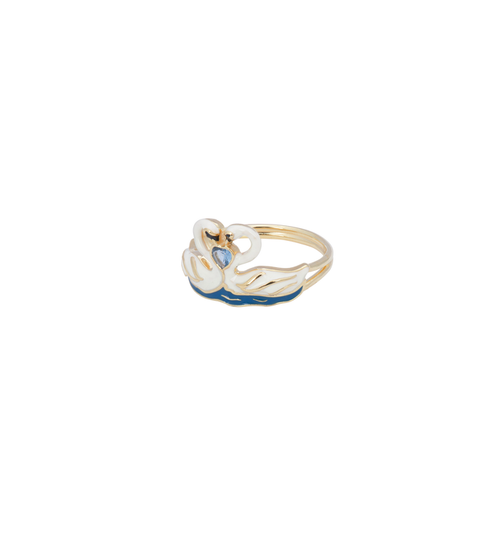 anna nina Swan Lake Ring Silver