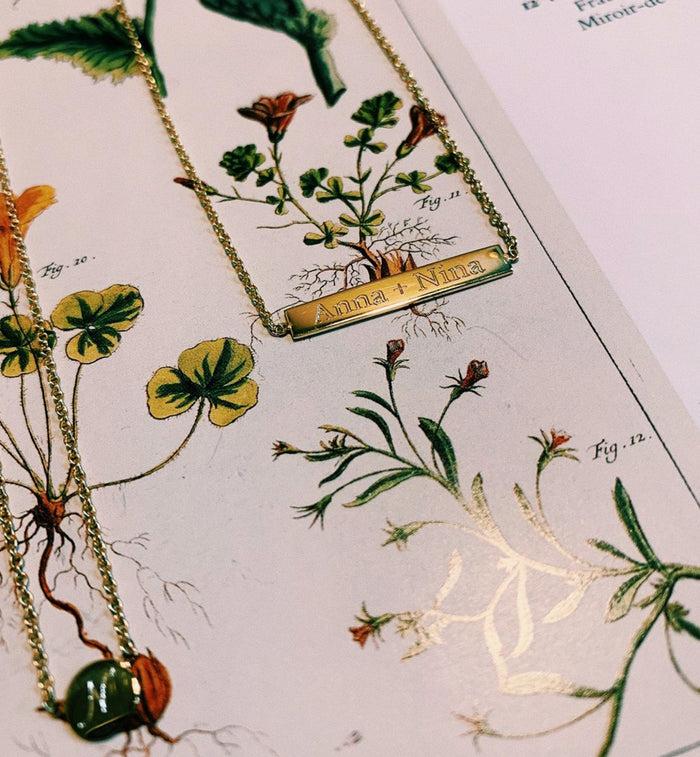 Anna Nina Tag Necklace 14K