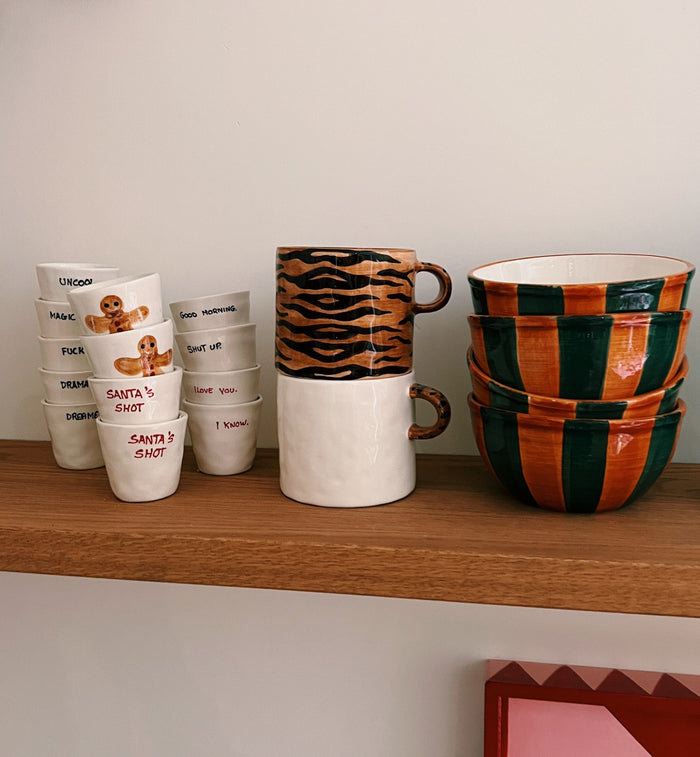 Anna Nina Tiger Stripe Ear Mug