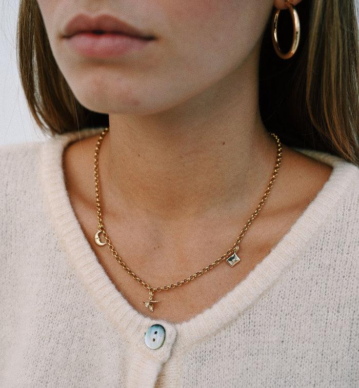 Anna Nina Tiny Luna Charm 14K