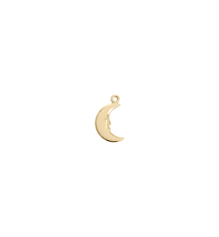 anna nina Tiny Luna Charm 14K