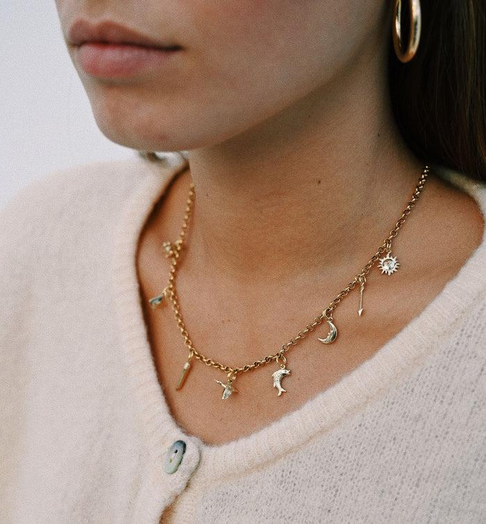 Anna Nina Tiny Pencil Charm 14K