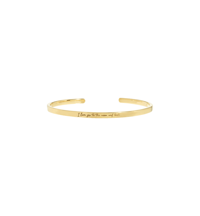 anna nina To The Moon And Back Bangle Gold Plated