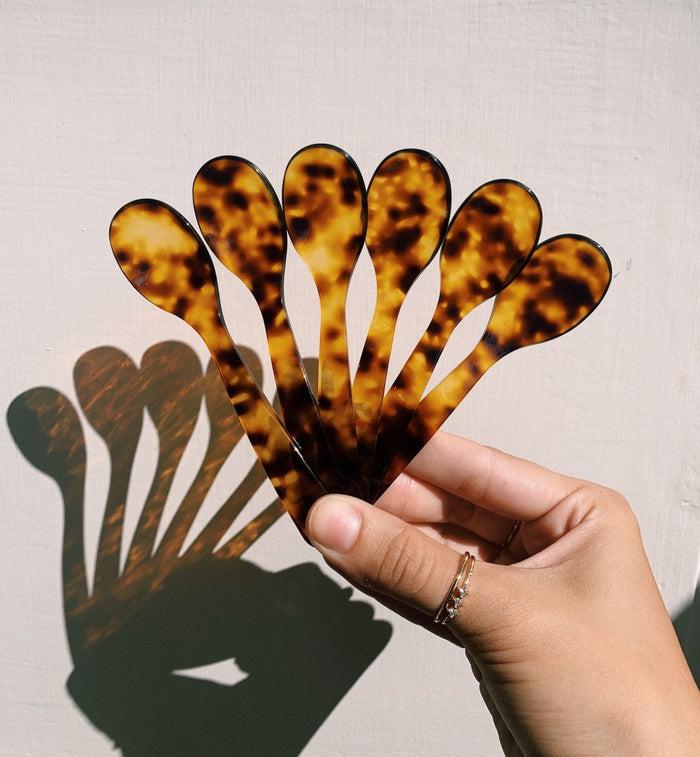 Anna Nina Tortoise Acrylic Teaspoon Set