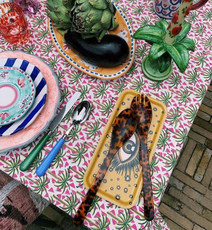 Anna Nina Tortoise Leopard Salad Cutlery Set