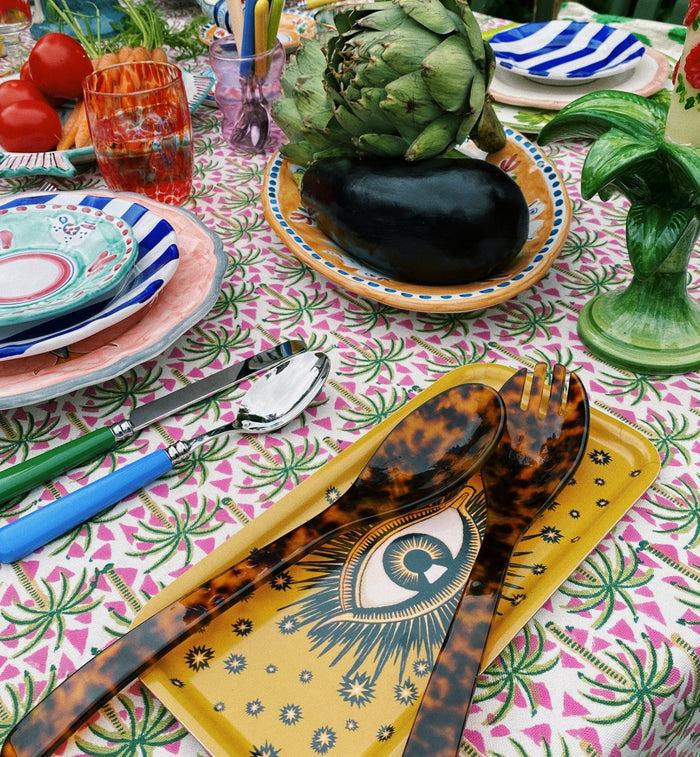 Anna Nina Tortoise Leopard Salad Cutlery Set