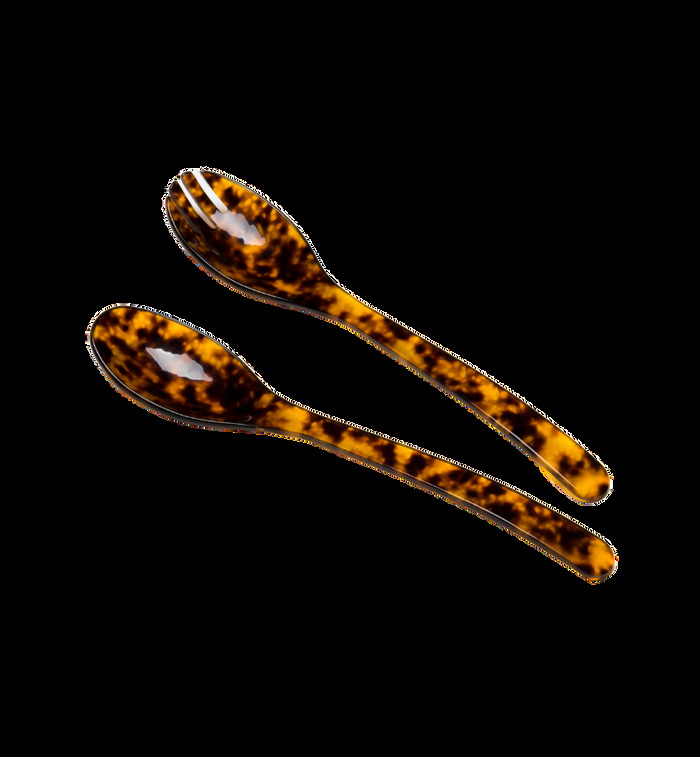 anna nina Tortoise Leopard Salad Cutlery Set
